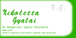 nikoletta gyalai business card